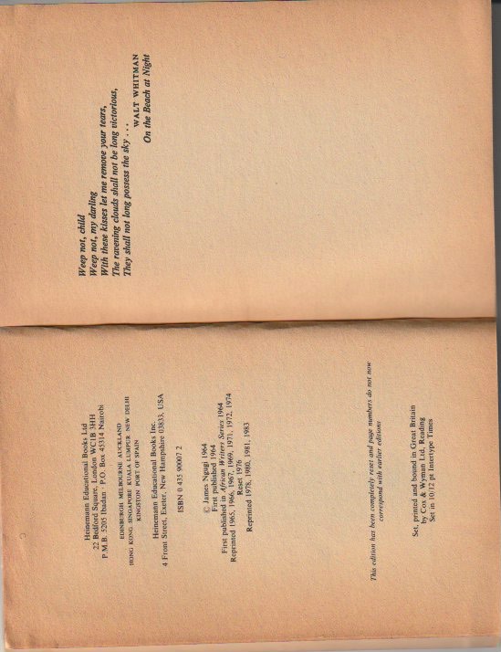 Imprint page and epigraph