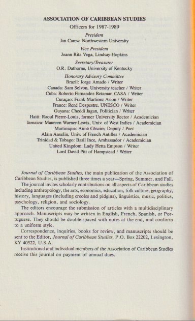 Association officers and editorial note
