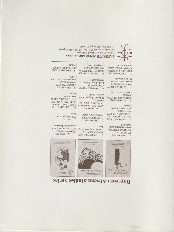 Bayreuth African Studies Series list