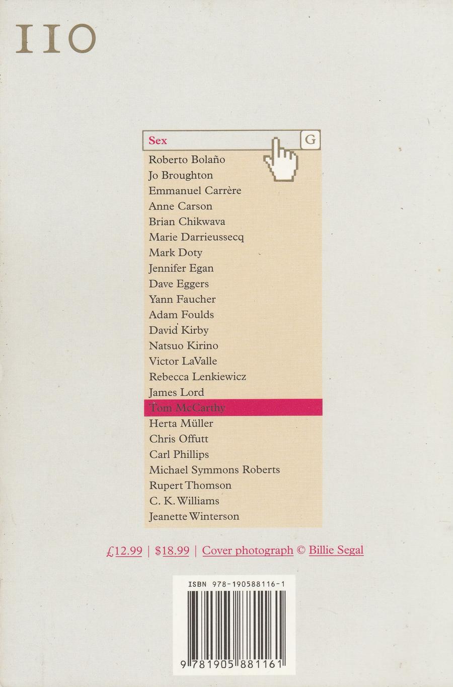 Granta Issue 110 back cover