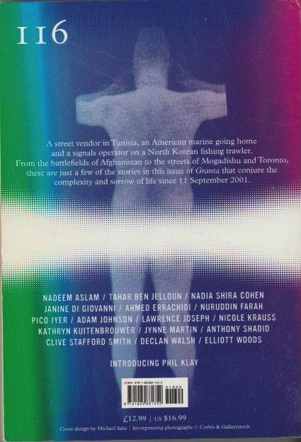 Granta Issue 116 back cover