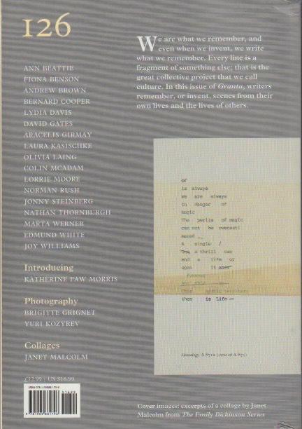 Granta Issue 126 back cover