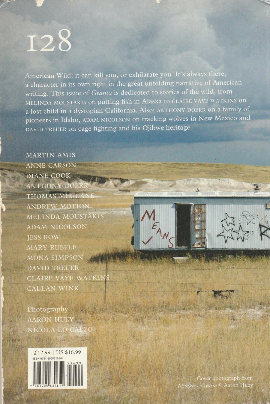 Granta Issue 128 back cover