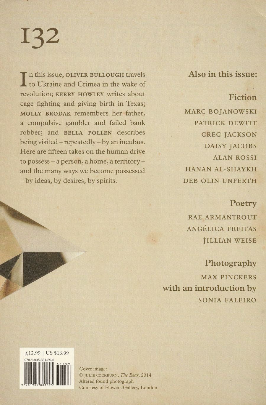 Granta Issue 132 back cover