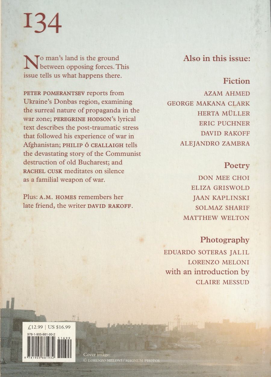 Granta Issue 134 back cover