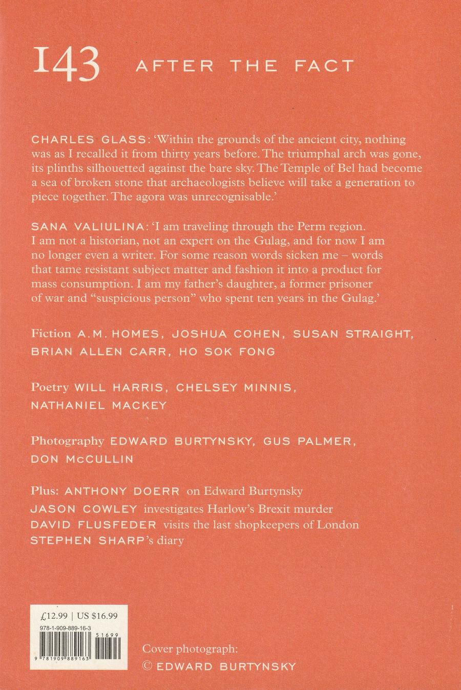 Granta Issue 143 back cover