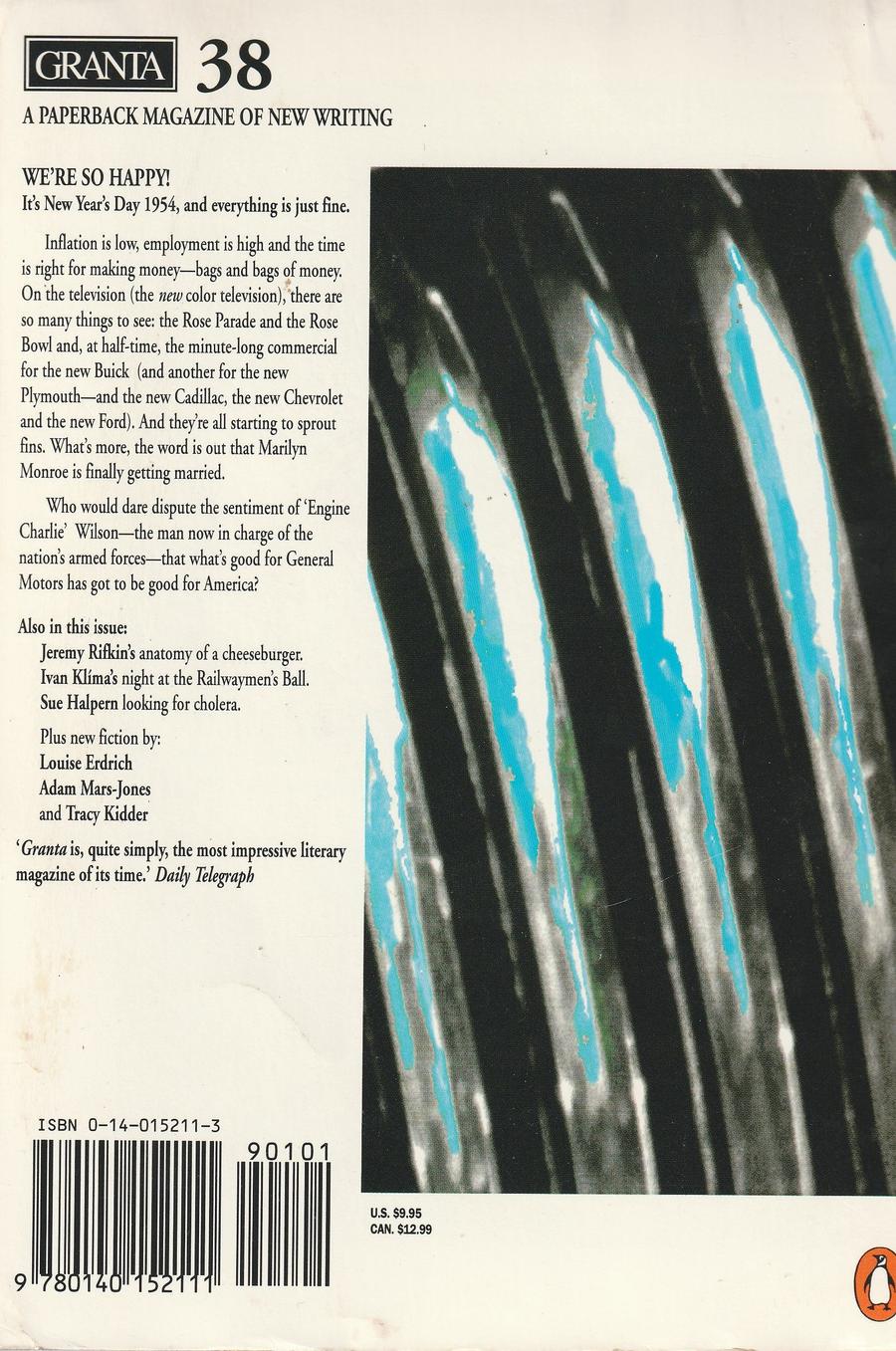 Granta Issue 38 back cover