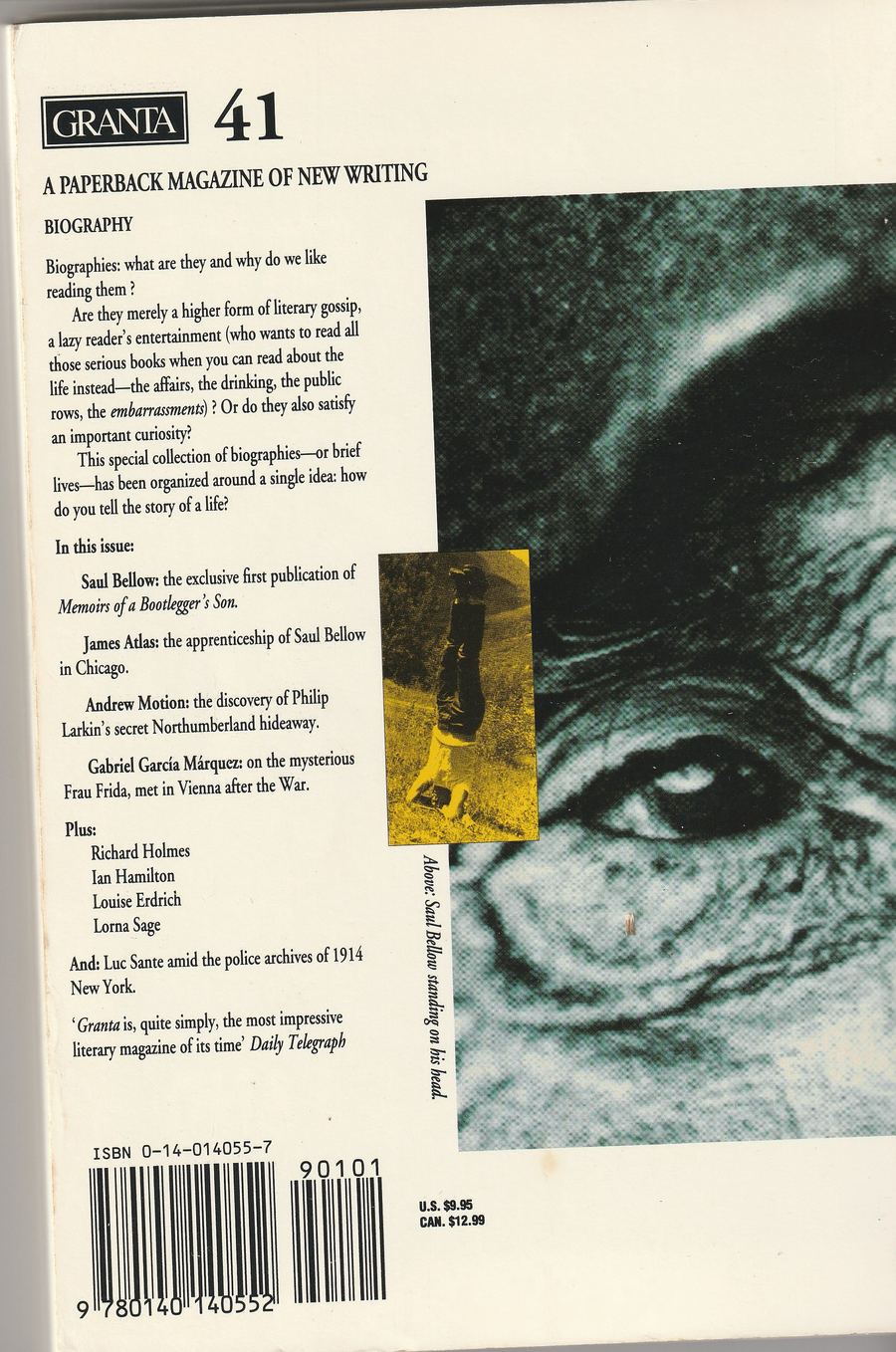 Granta Issue 41 back cover
