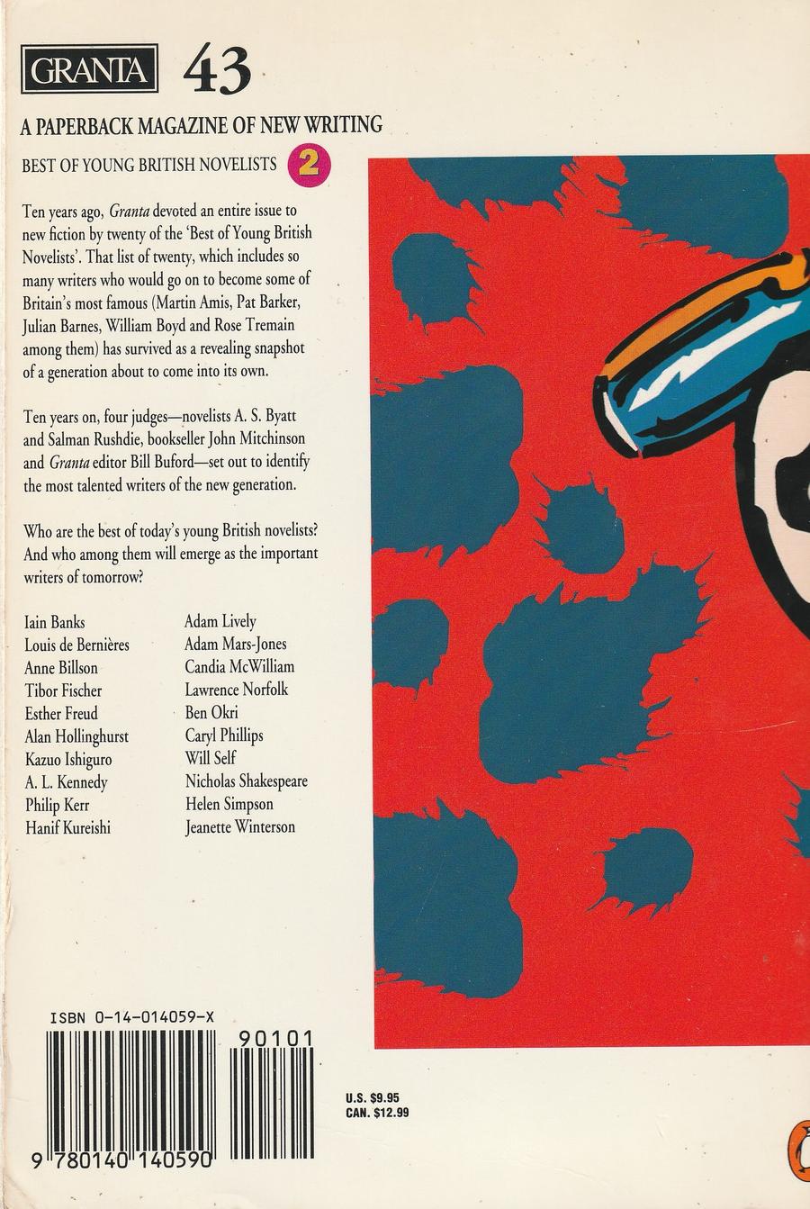 Granta Issue 43 back cover
