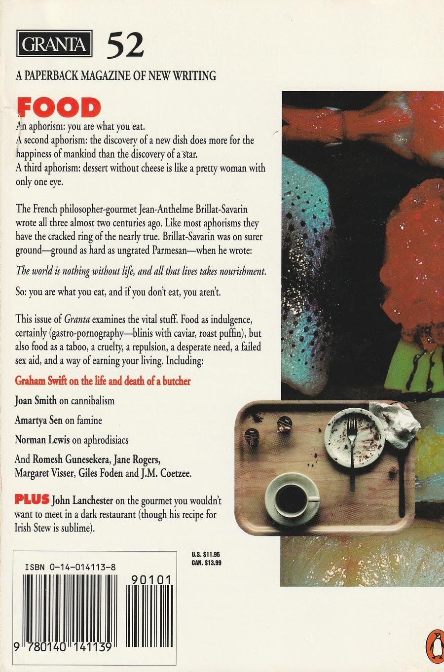 Granta Issue 52 back cover