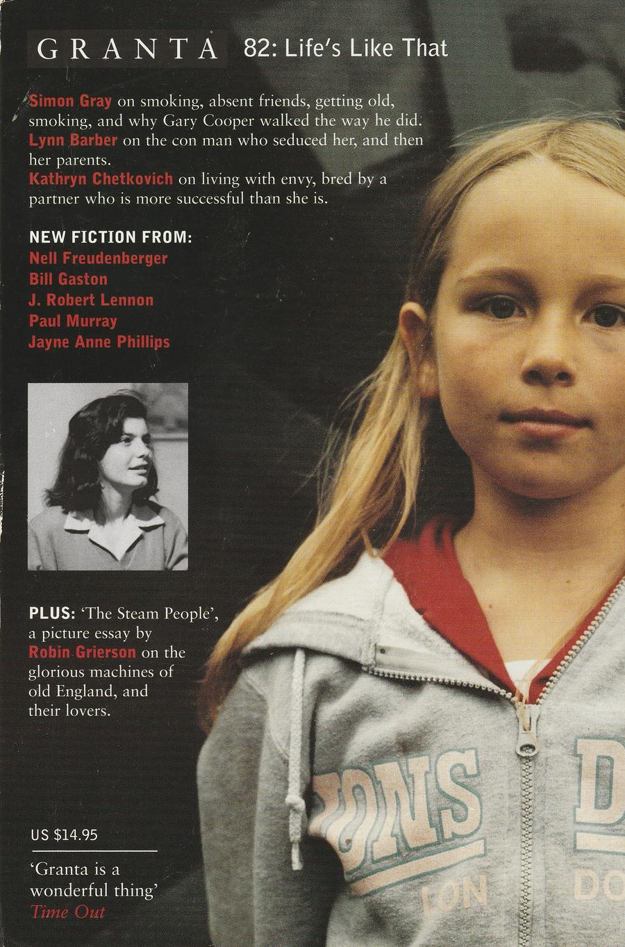 Granta Issue 82 back cover