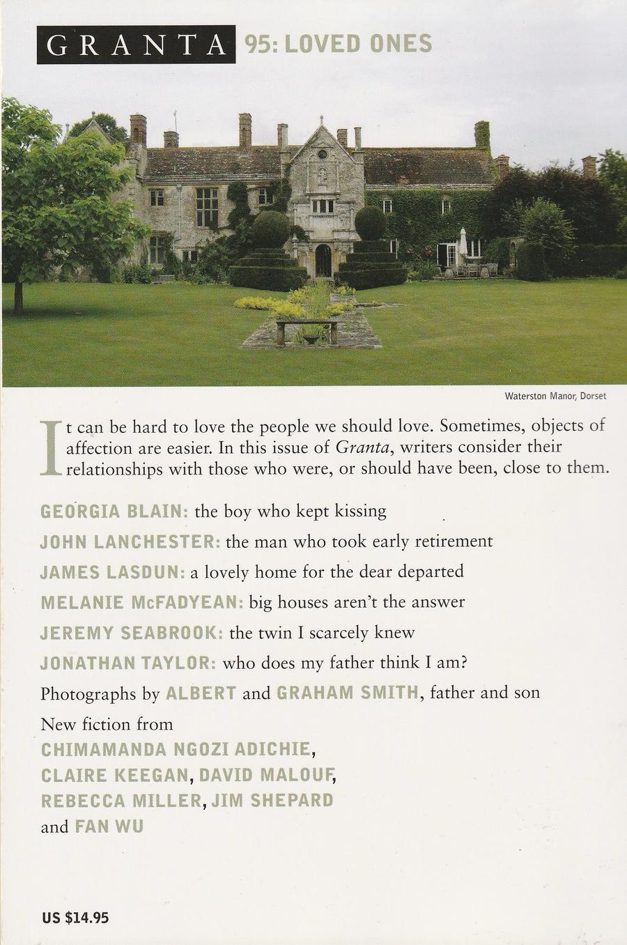 Granta Issue 95 back cover