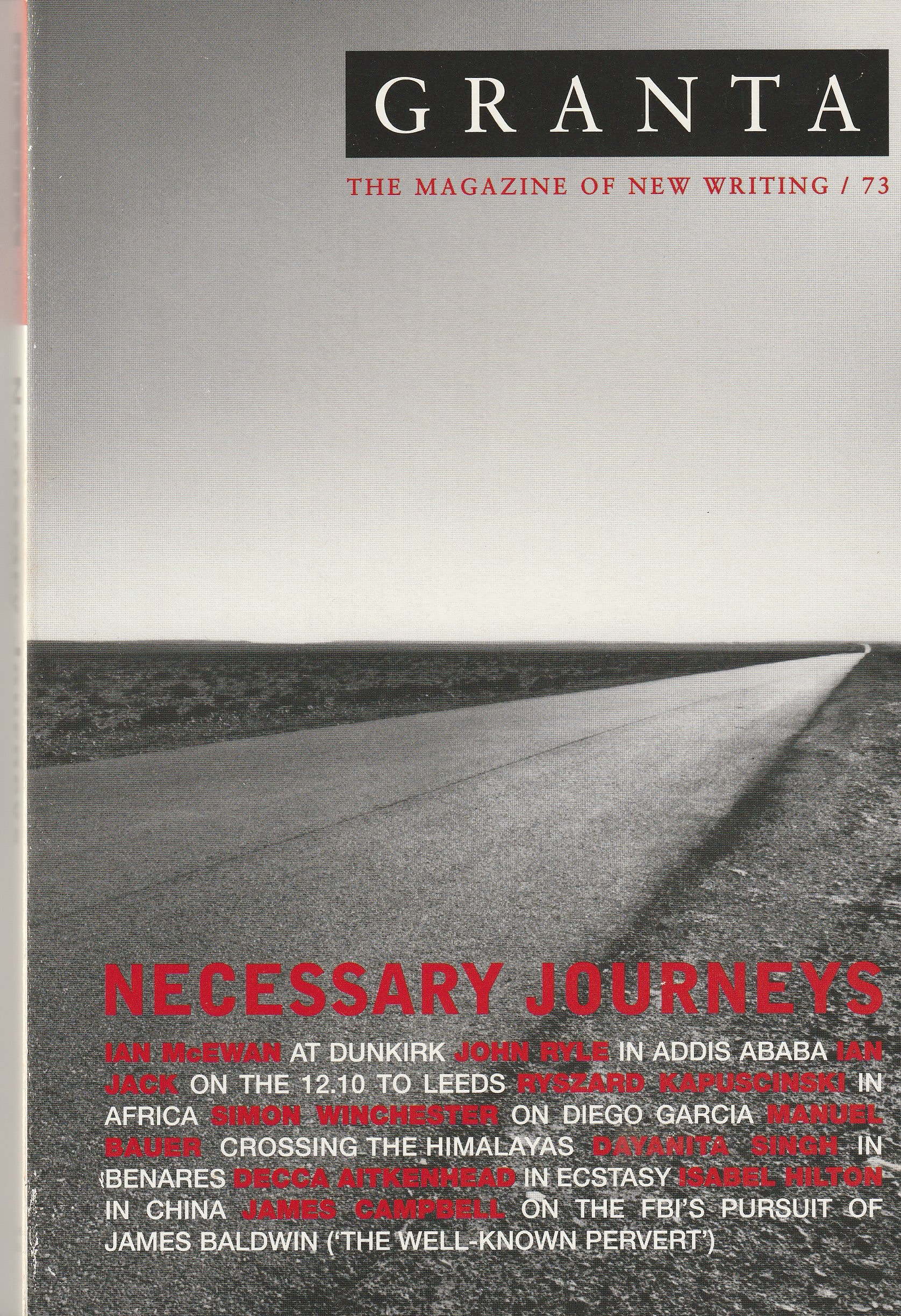 Granta 73 — Necessary Journeys