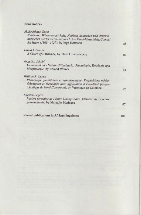 Contents, continued