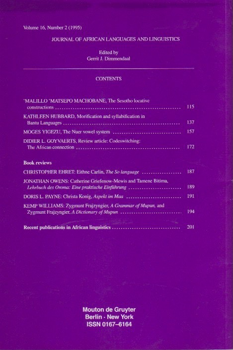 Back cover with contents