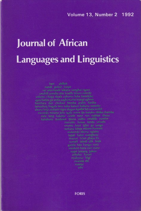 Journal of African Languages and Linguistics