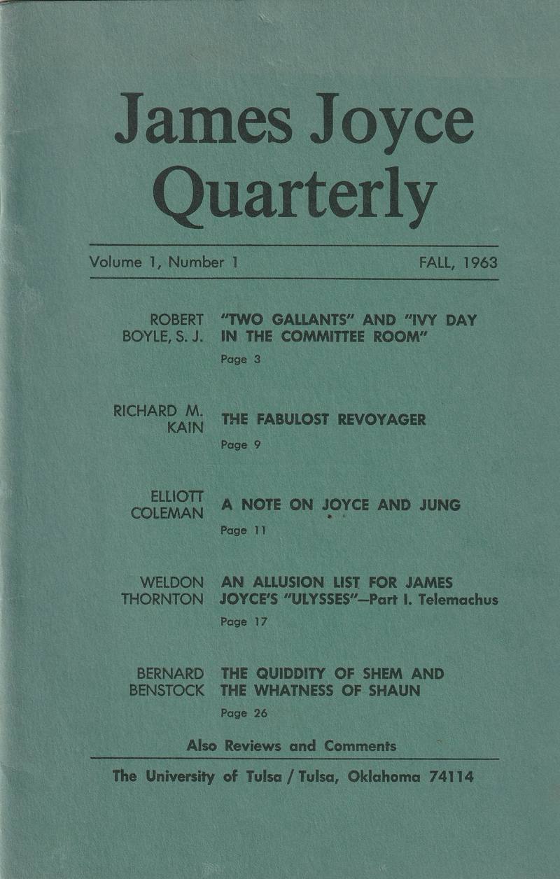 Vol. 1, No. 1 — Fall 1963