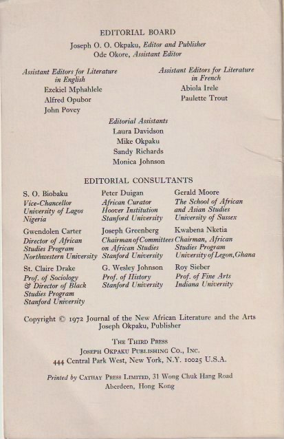 Editorial board and consultants