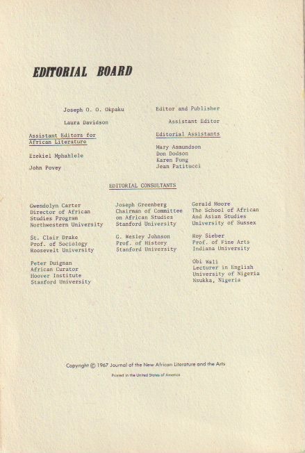 Editorial board and consultants