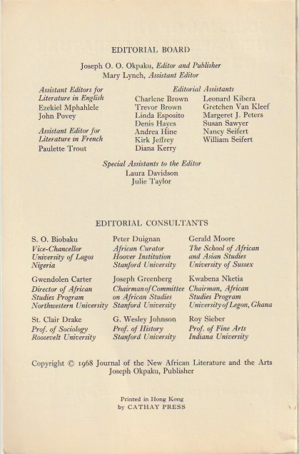 Editorial board and consultants