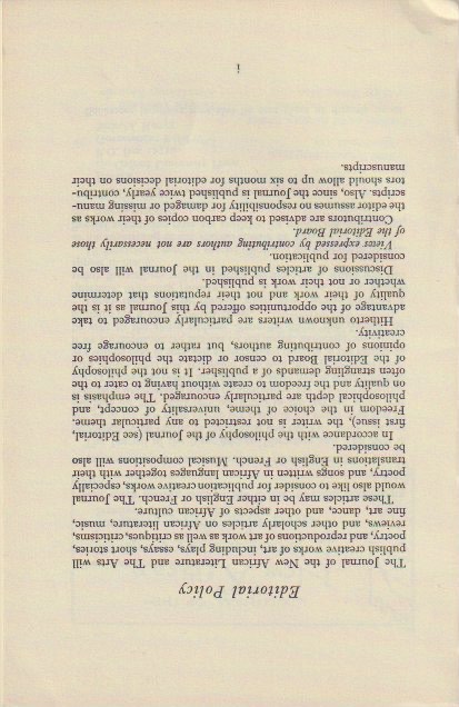 Editorial policy