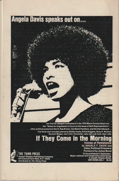 Back cover — Angela Davis, If They Come in the Morning