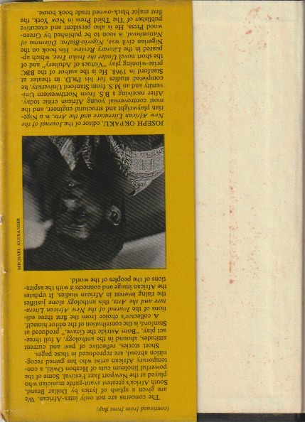 Back jacket flap, with a note on the editor