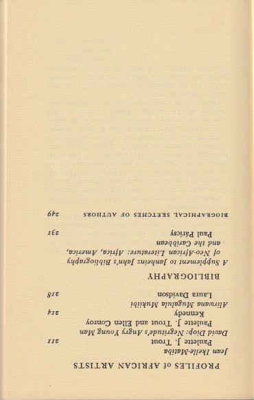 Contents: profiles and bibliography