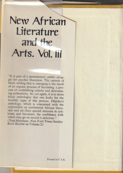 Front jacket flap, quoting Toni Morrison on Volume 2