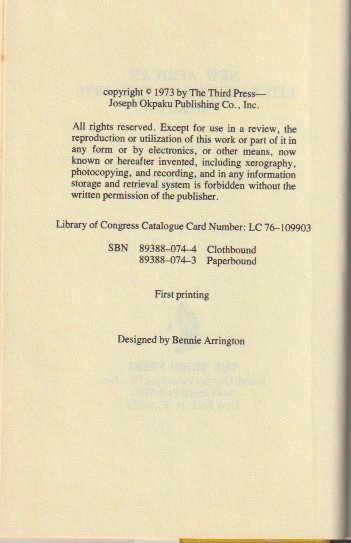 Copyright page