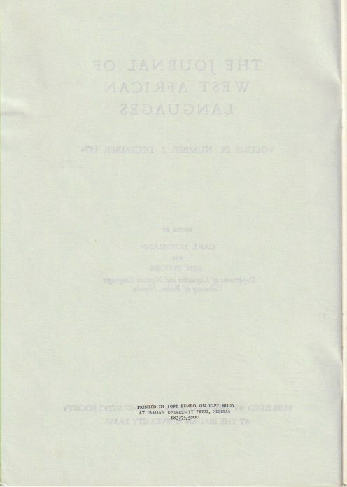 Title page verso