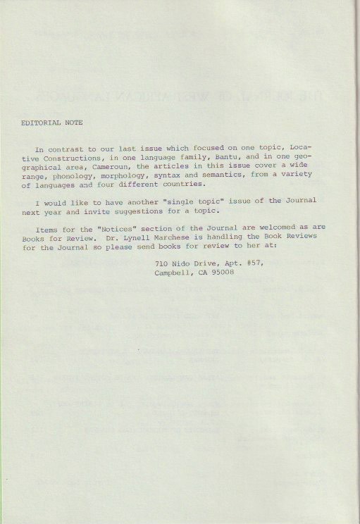 Notes to Contributors