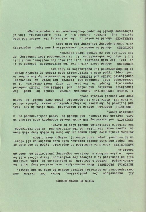 Notes to Contributors