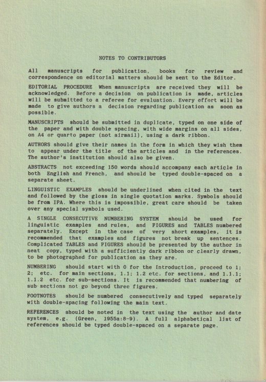 Notes to Contributors