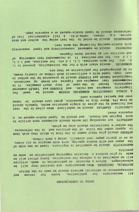 Notes to Contributors