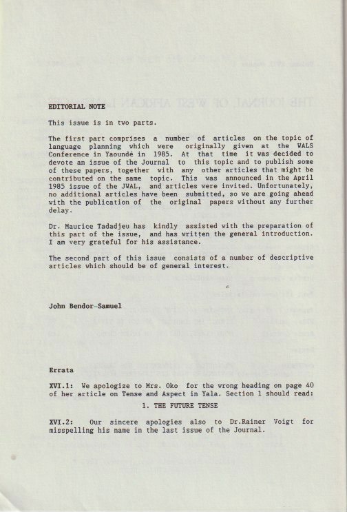 Editorial note
