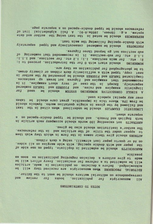 Notes to Contributors