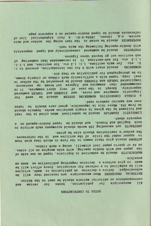 Notes to Contributors
