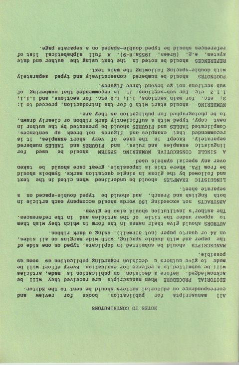 Notes to Contributors