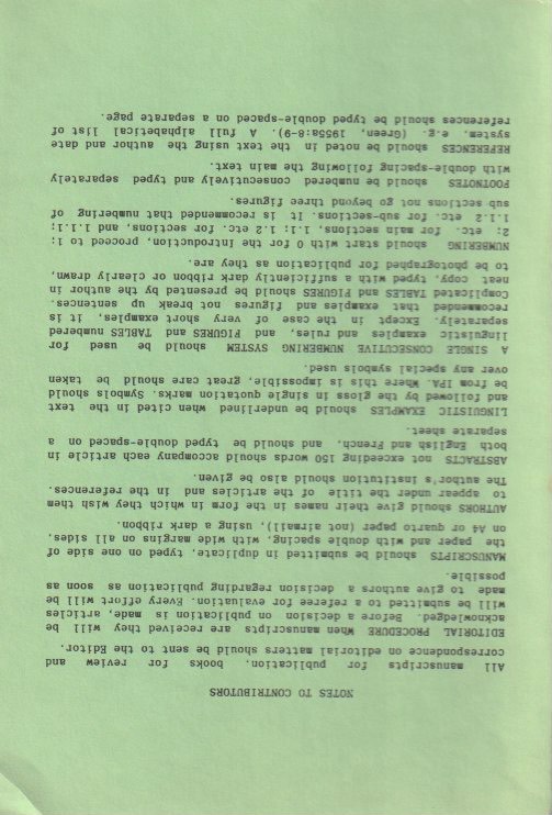 Notes to Contributors