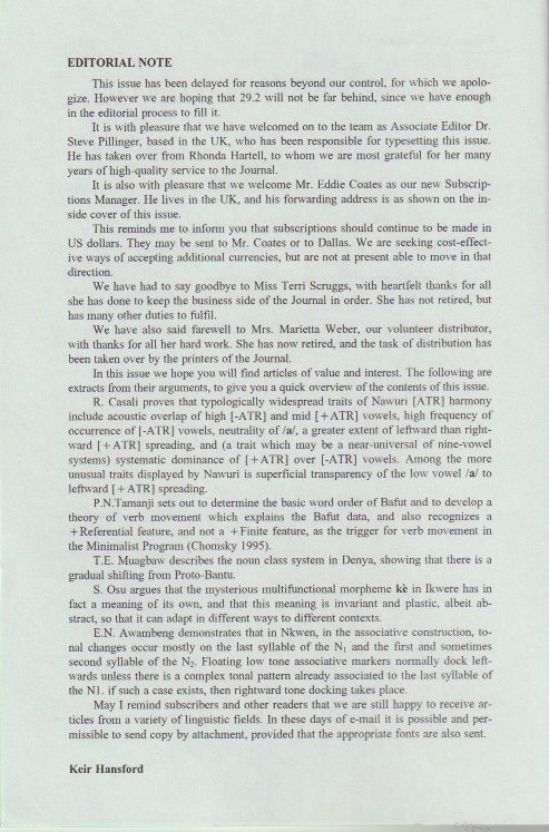 Editorial note