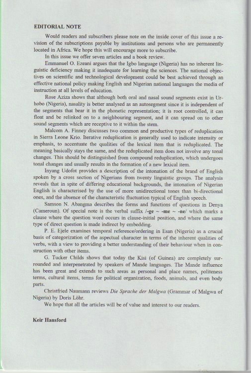 Editorial note