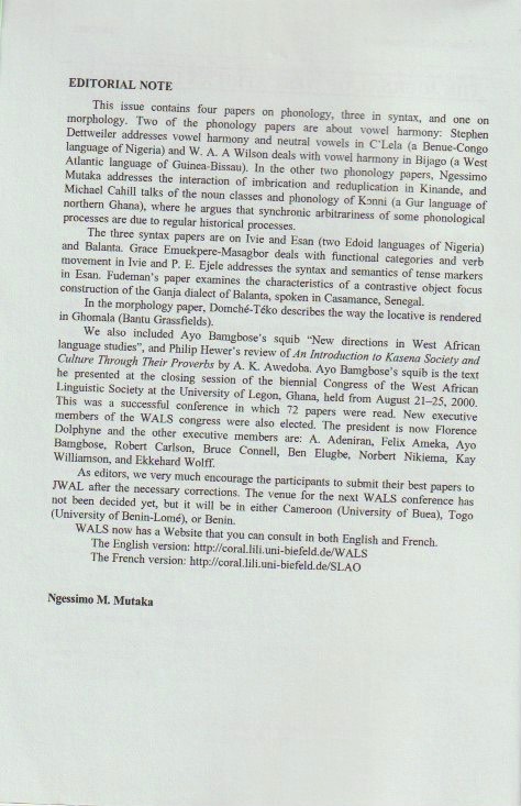Editorial note