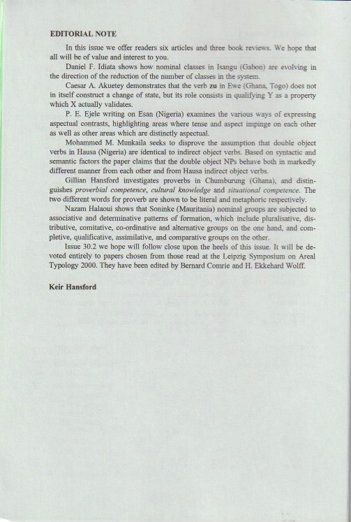 Editorial note