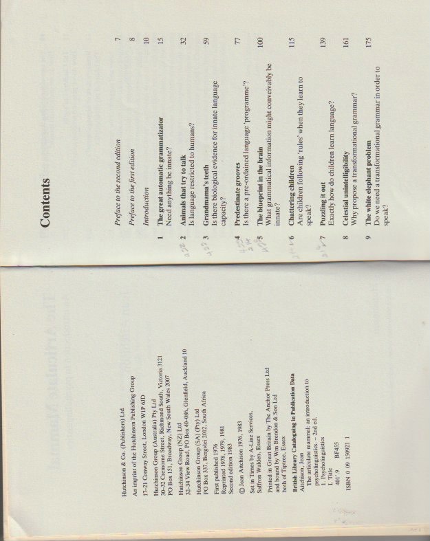 Imprint page and contents