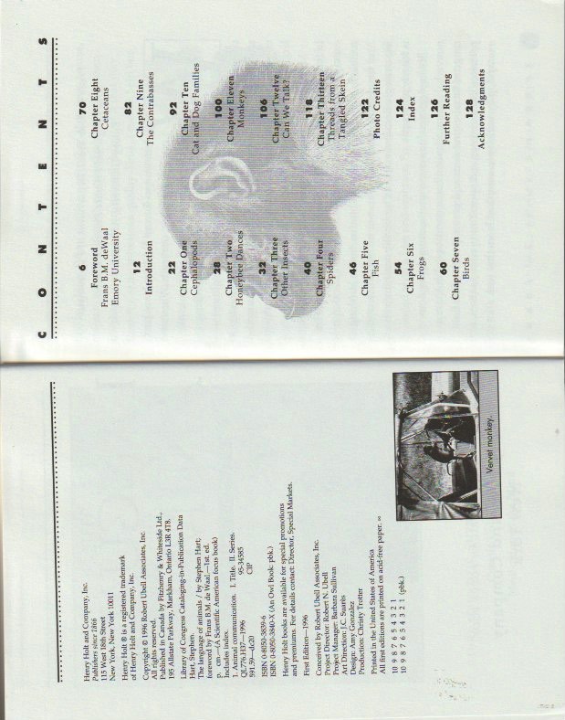 Imprint page and contents