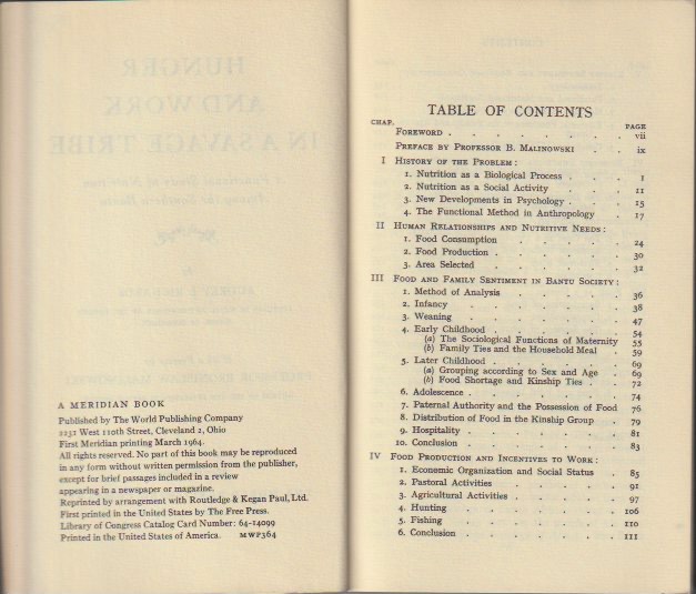 Imprint page and table of contents
