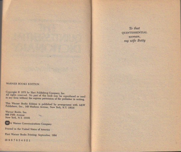 Copyright page and dedication
