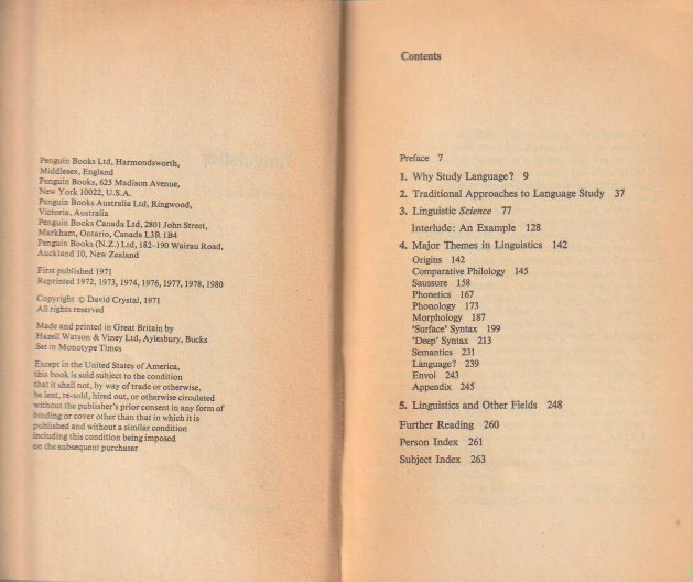 Imprint page and contents