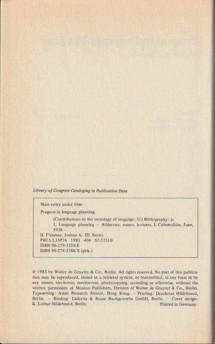 Imprint page